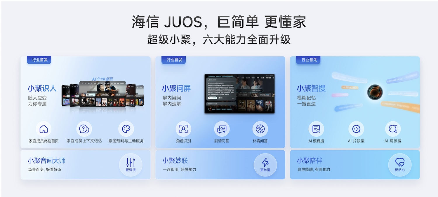  海信JUOS正式发布：电视终于从“听话工具”变成“主动懂家”